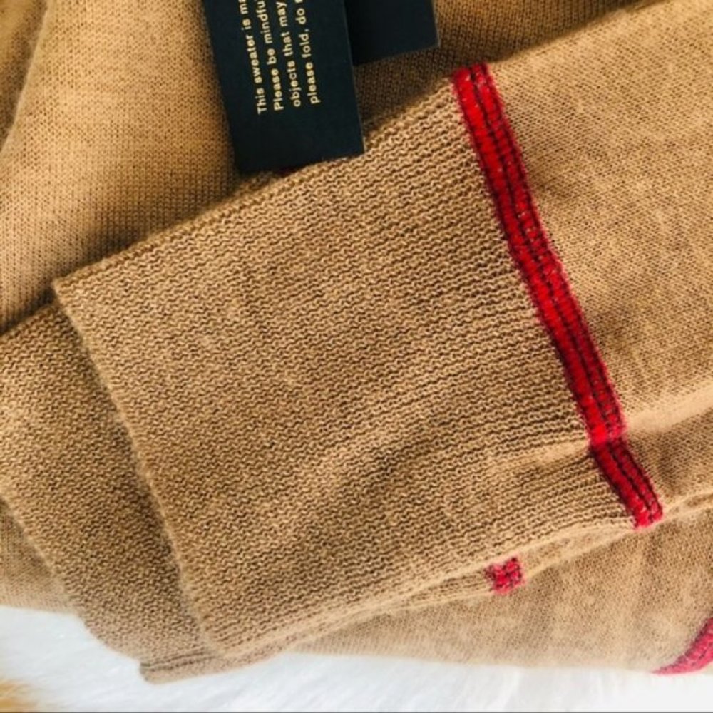 Rag & Bone Marina 100% Cashmere Sweater, Brown/Red, Size Small,  NWT - Picture 9 of 12